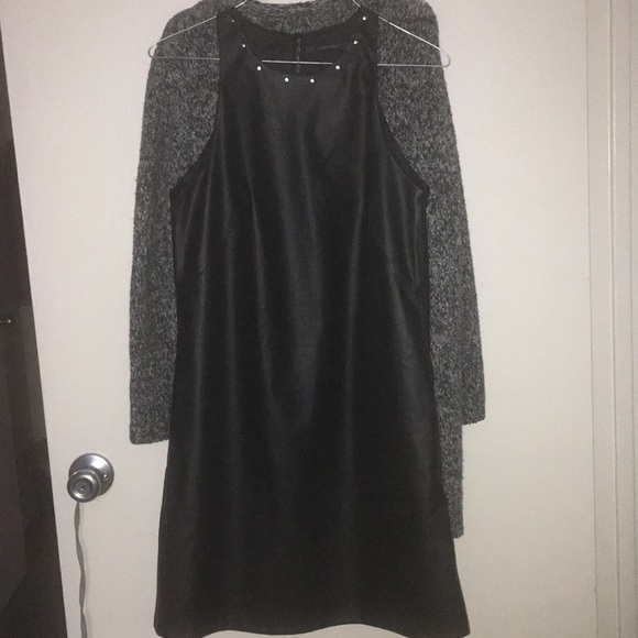 Zara Dresses & Skirts - 🌸3/$20 Zara Studded Faux Leather Halter Dress